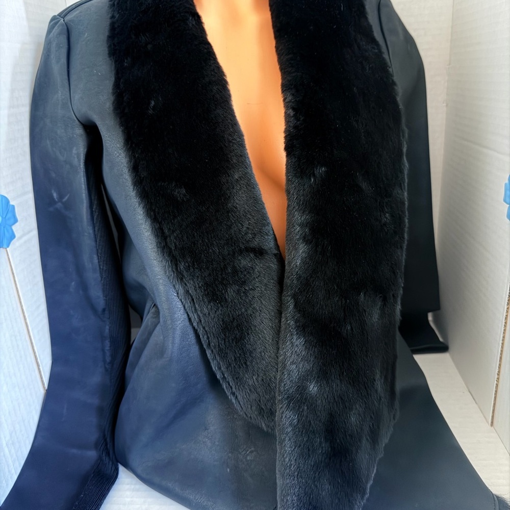 The Kooples Black Faux Leather Jacket